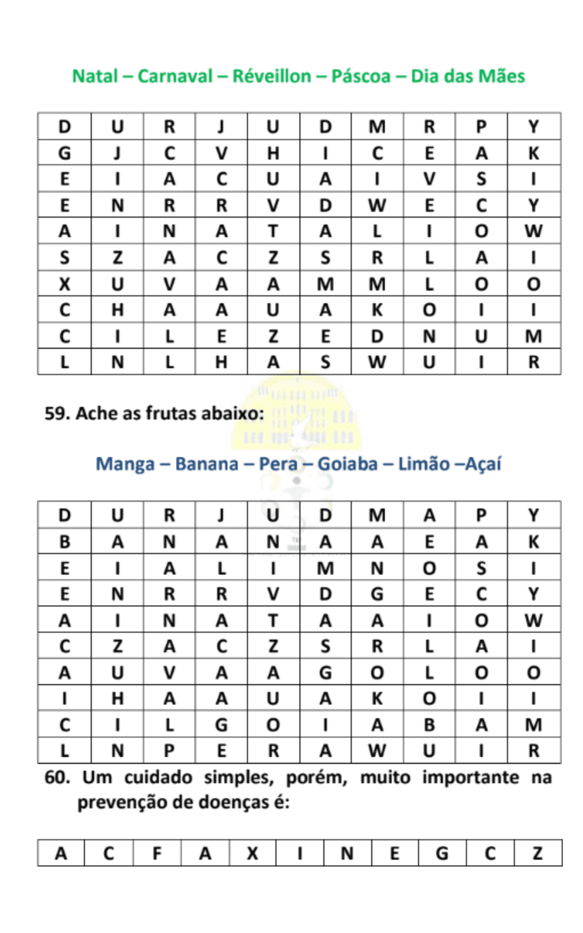 Exemplo de atividade cognitiva 13